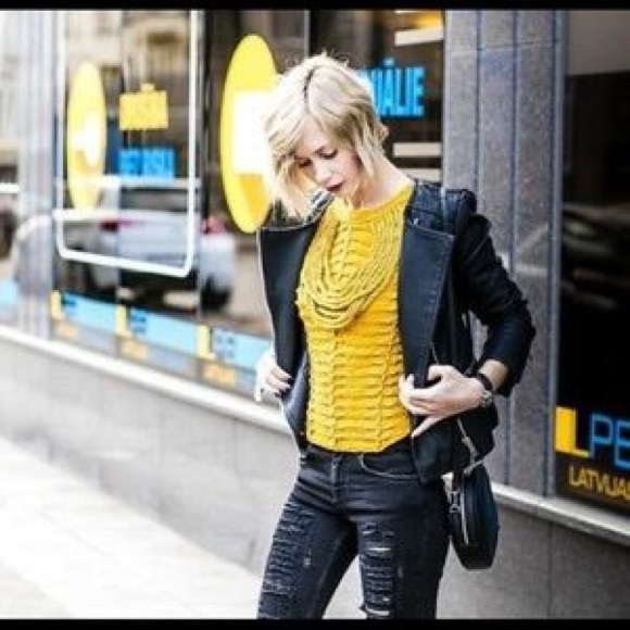 Balmain x H&M Yellow Braided Jersey Top - Picture 7 of 14